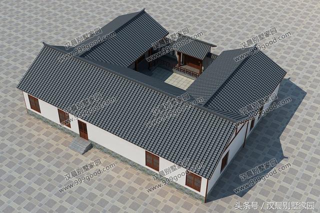 3款造價(jià)成本低、居住舒適的一層三合院別墅設(shè)計(jì)圖，放到朋友圈絕對(duì)有面子！