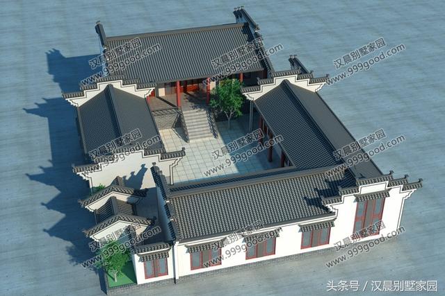 3款造價(jià)成本低、居住舒適的一層三合院別墅設(shè)計(jì)圖，放到朋友圈絕對(duì)有面子！