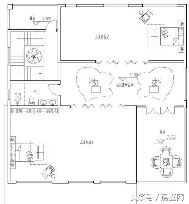 新中式三層別墅設(shè)計(jì)圖，帶大露臺(tái)+游泳池，美觀又實(shí)用，住在這里生活太美好