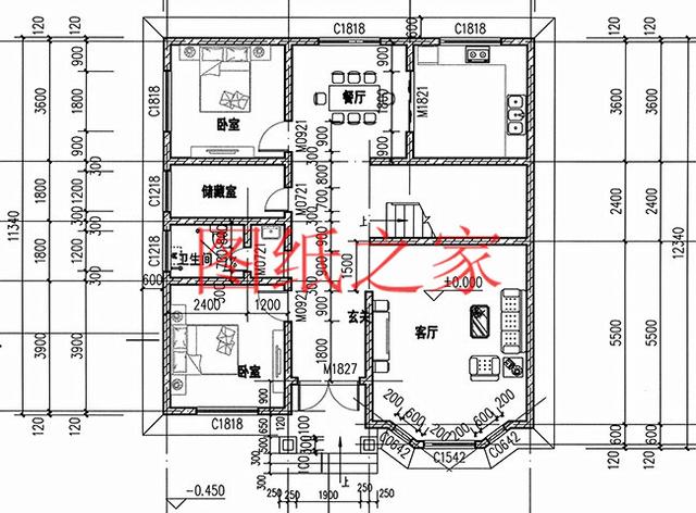 新穎別致的二層農(nóng)村別墅，占地130平米，蓋起來絕對(duì)有面子！