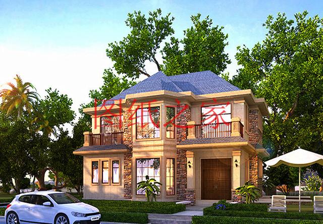 新穎別致的二層農(nóng)村別墅，占地130平米，蓋起來絕對(duì)有面子！