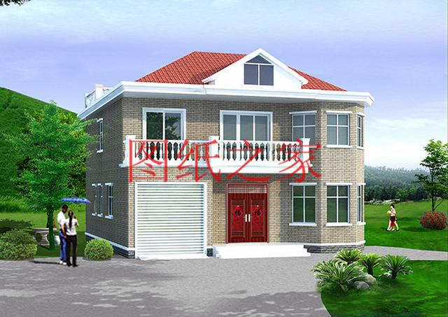 新穎別致的二層農(nóng)村別墅，占地130平米，蓋起來絕對(duì)有面子！