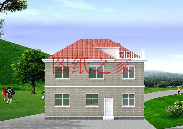 新穎別致的二層農(nóng)村別墅，占地130平米，蓋起來絕對(duì)有面子！