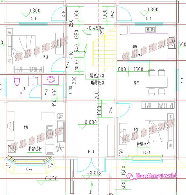 占地150平農(nóng)村三層別墅設(shè)計(jì)圖，美觀實(shí)用，清新大方，空間利用率高，特別適合農(nóng)村建房。