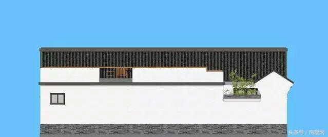 一層新中式別墅設(shè)計圖，造型相對簡單，超大露臺設(shè)計，這別墅住的太舒心