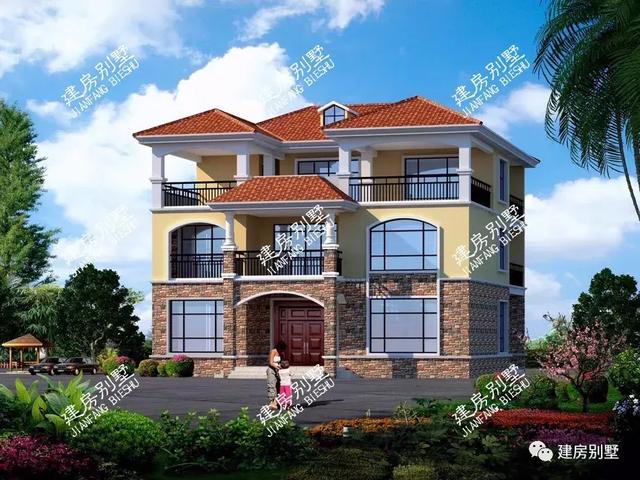 3款不同風(fēng)格的農(nóng)村自建房，第一棟簡(jiǎn)約美式風(fēng)，第二棟簡(jiǎn)歐風(fēng)