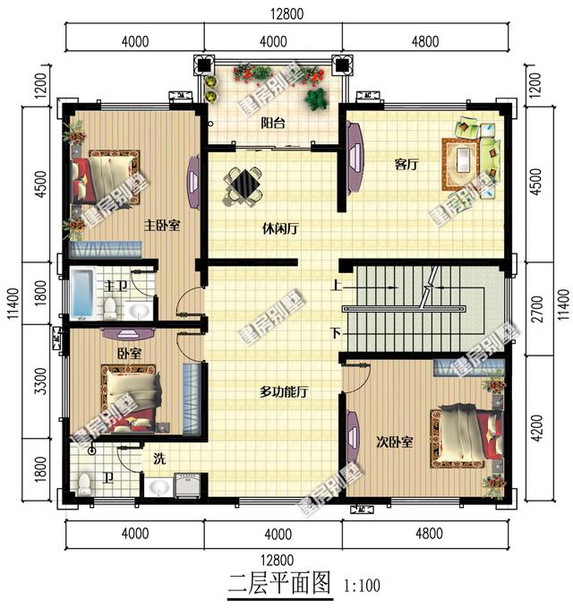 兩套開間都是12.8米的三層農(nóng)村自建房，精致漂亮，鄰居們的眼紅是最好的認(rèn)可！