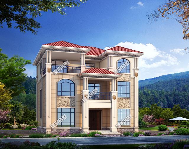 兩套開間都是12.8米的三層農(nóng)村自建房，精致漂亮，鄰居們的眼紅是最好的認(rèn)可！