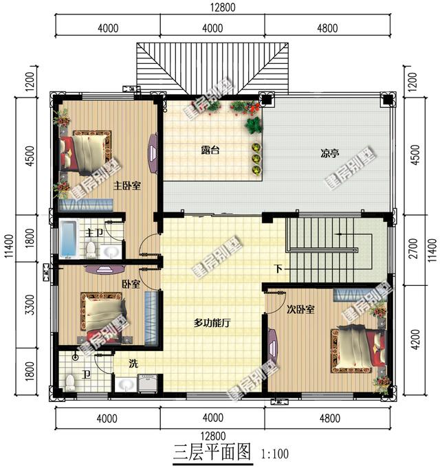 兩套開間都是12.8米的三層農(nóng)村自建房，精致漂亮，鄰居們的眼紅是最好的認(rèn)可！
