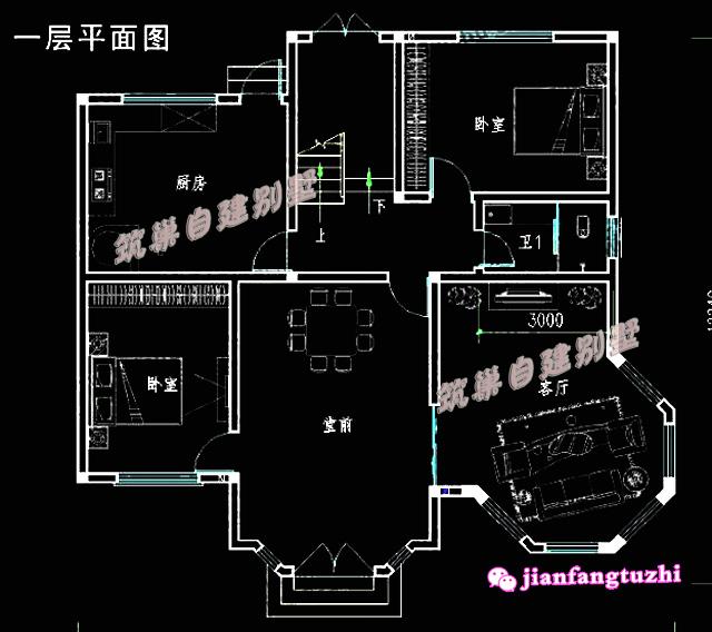 占地140平方米的農(nóng)村三層磚混結(jié)構(gòu)別墅自建房，帶露臺，簡單大氣，適合農(nóng)村自建！