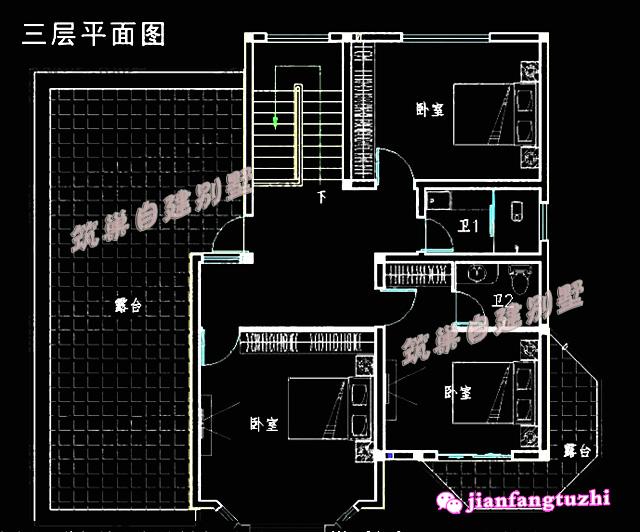 占地140平方米的農(nóng)村三層磚混結(jié)構(gòu)別墅自建房，帶露臺，簡單大氣，適合農(nóng)村自建！
