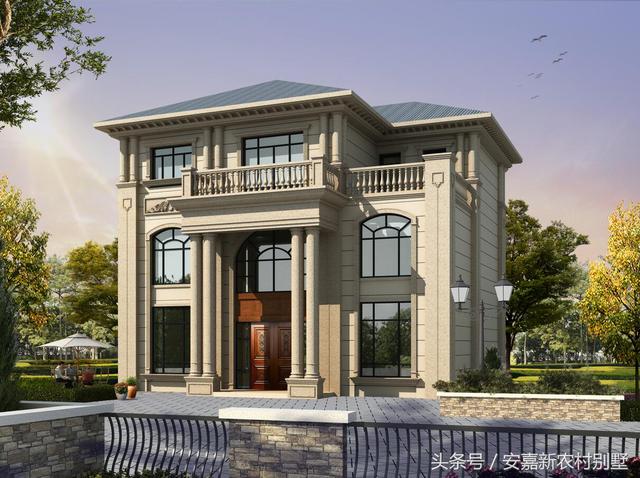 占地120平方米的農(nóng)村三層別墅設(shè)計(jì)圖，簡單大氣，這房子你能打幾分？