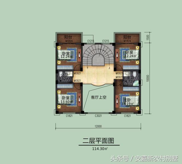 占地120平方米的農(nóng)村三層別墅設(shè)計(jì)圖，簡單大氣，這房子你能打幾分？