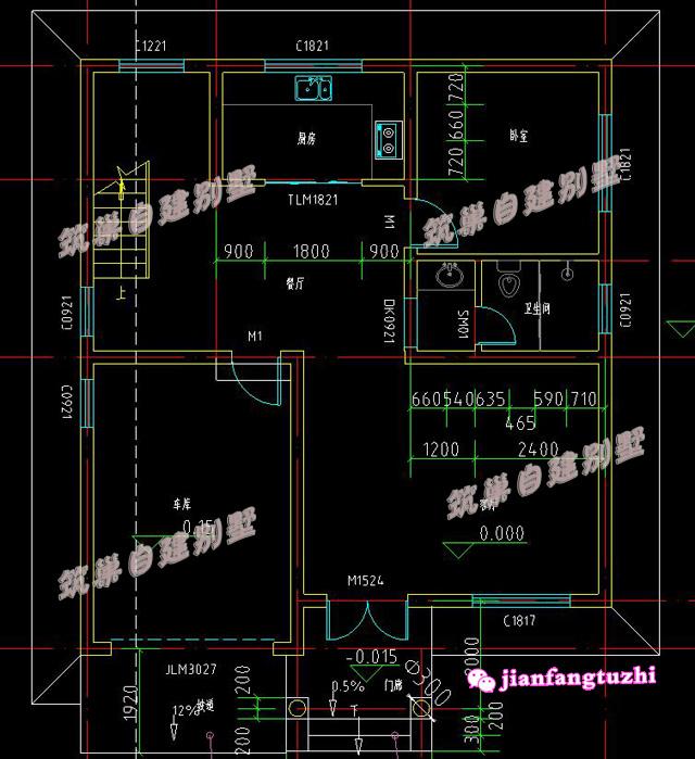 9.6 米x10.8米三層農(nóng)村自建房，帶露臺+車庫，大氣美觀，功能齊全設(shè)備完善，是一個理想的建筑戶型。