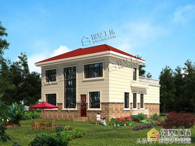 二層簡(jiǎn)歐別墅設(shè)計(jì)圖，結(jié)構(gòu)簡(jiǎn)練大方，造價(jià)還實(shí)惠，建房也不會(huì)有太大經(jīng)濟(jì)壓力。