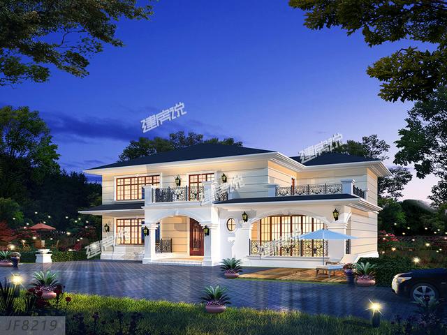 占地244平方米的二層農(nóng)村漂亮別墅，回老家建一棟，鄰居看了很眼紅。