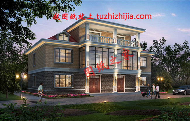 最佳農(nóng)村兩層半兄弟雙拼小樓設(shè)計圖，浪漫、華麗、高貴又有情調(diào)