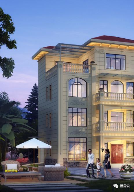 四層歐式別墅設(shè)計圖，豪華大氣，特別適合兩兄弟合建，幾萬合建一棟，特劃算