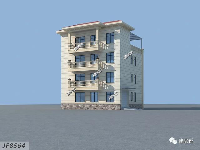 四層歐式別墅設(shè)計圖，豪華大氣，特別適合兩兄弟合建，幾萬合建一棟，特劃算