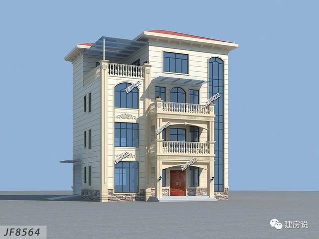 四層歐式別墅設(shè)計圖，豪華大氣，特別適合兩兄弟合建，幾萬合建一棟，特劃算