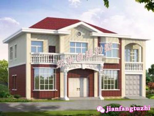 占地160平米左右農(nóng)村二層自建房，帶有車庫、旋轉(zhuǎn)樓梯和陽光房，造價(jià)30萬以內(nèi)