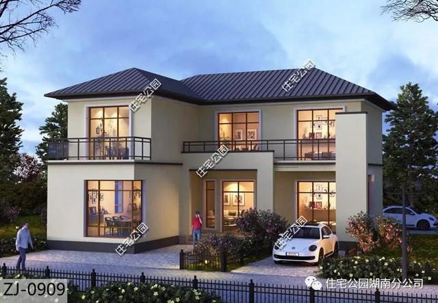 占地僅100平的二層農(nóng)村自建房，4室2廳，時尚大氣，可三世同堂