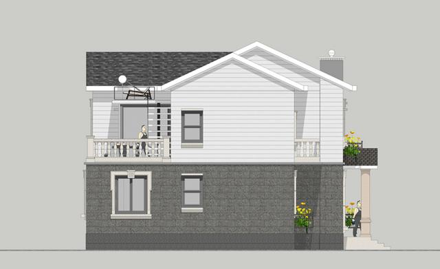 14.8x11.6米二層農(nóng)村別墅設(shè)計(jì)圖，經(jīng)濟(jì)實(shí)用，造價(jià)31萬