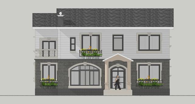 14.8x11.6米二層農(nóng)村別墅設(shè)計(jì)圖，經(jīng)濟(jì)實(shí)用，造價(jià)31萬