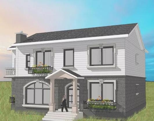 14.8x11.6米二層農(nóng)村別墅設(shè)計(jì)圖，經(jīng)濟(jì)實(shí)用，造價(jià)31萬