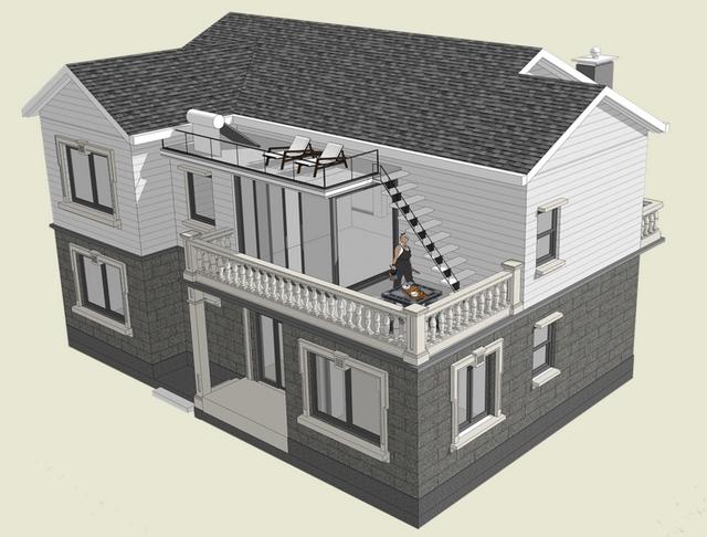 14.8x11.6米二層農(nóng)村別墅設(shè)計(jì)圖，經(jīng)濟(jì)實(shí)用，造價(jià)31萬