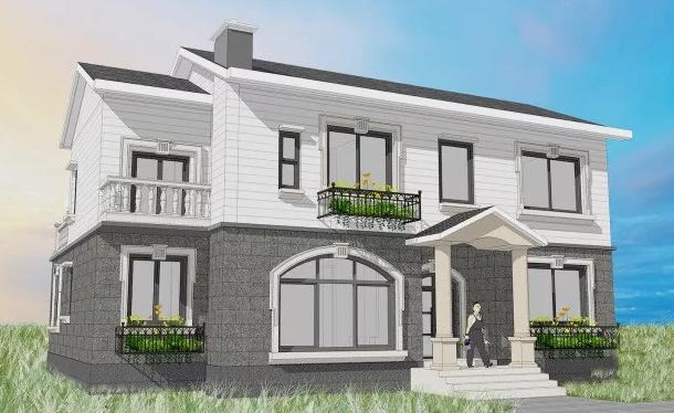 14.8x11.6米二層農(nóng)村別墅設(shè)計(jì)圖，經(jīng)濟(jì)實(shí)用，造價(jià)31萬