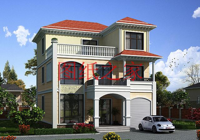 多臥室的三層別墅設(shè)計(jì)圖，挑空設(shè)計(jì)，給您溫馨舒適的享受!