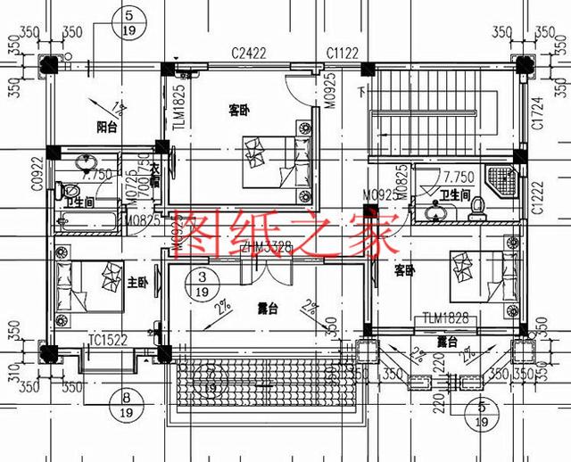 多臥室的三層別墅設(shè)計(jì)圖，挑空設(shè)計(jì)，給您溫馨舒適的享受!