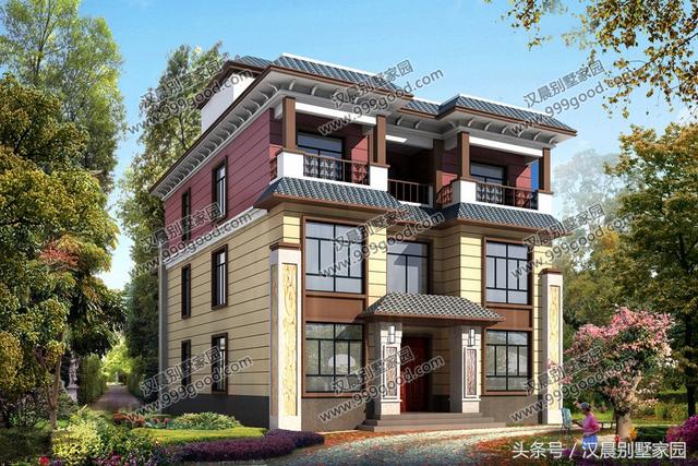 新中式別墅設(shè)計圖，古樸與現(xiàn)代并存，新穎霸氣！