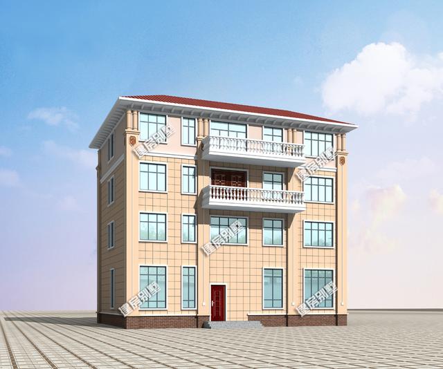 四層別墅設(shè)計圖，挑空設(shè)計+雙側(cè)露臺，送您你似錦前程！