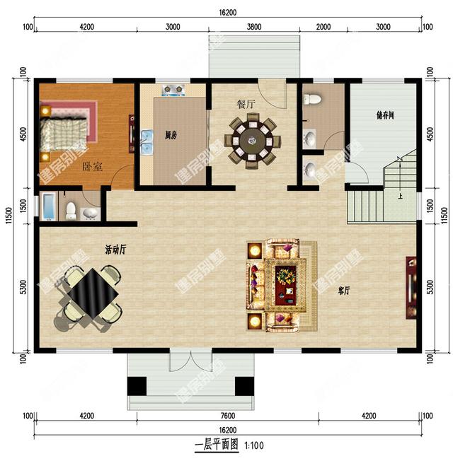 四層別墅設(shè)計圖，挑空設(shè)計+雙側(cè)露臺，送您你似錦前程！