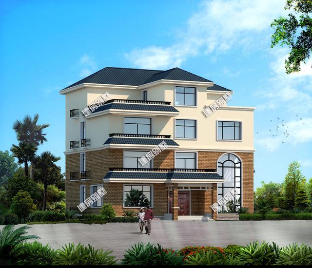 四層別墅設(shè)計圖，挑空設(shè)計+雙側(cè)露臺，送您你似錦前程！