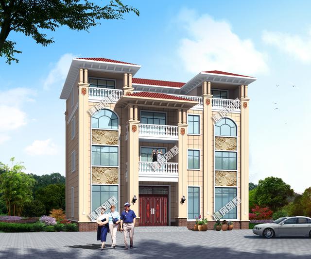 四層別墅設(shè)計圖，挑空設(shè)計+雙側(cè)露臺，送您你似錦前程！