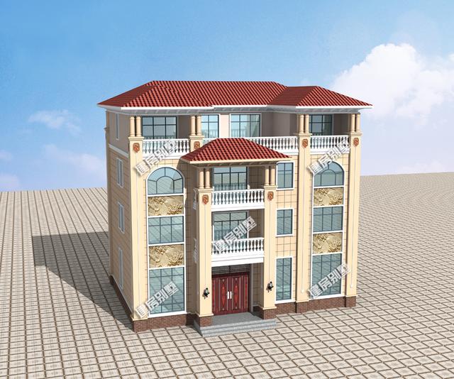 四層別墅設(shè)計圖，挑空設(shè)計+雙側(cè)露臺，送您你似錦前程！