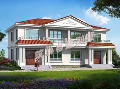 農(nóng)村二層雙拼別墅設(shè)計圖，隱私性極好！您一定喜歡！