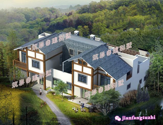 農(nóng)村二層雙拼別墅設(shè)計圖，隱私性極好！您一定喜歡！