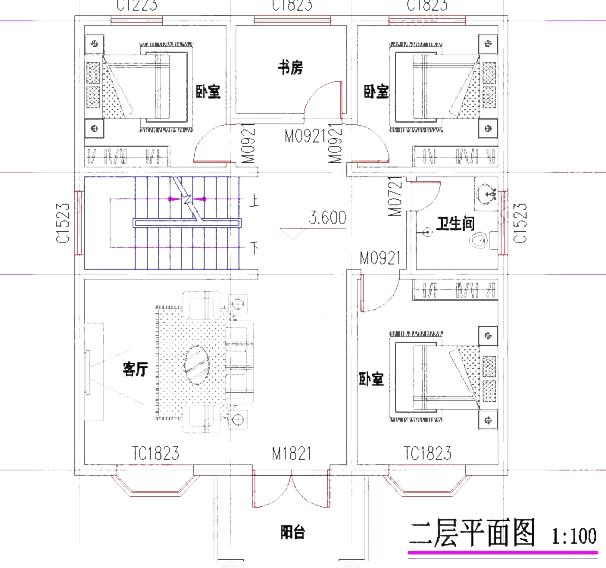 三層農(nóng)村自建房：10×11米3廳8臥帶露臺(tái)