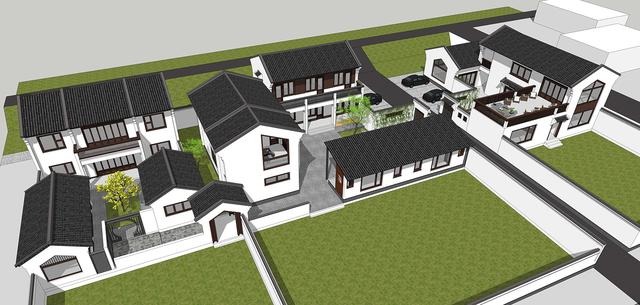 新中式民俗別墅設(shè)計(jì)圖，可用于民宿，也可商用。