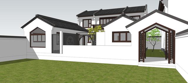 新中式民俗別墅設(shè)計(jì)圖，可用于民宿，也可商用。