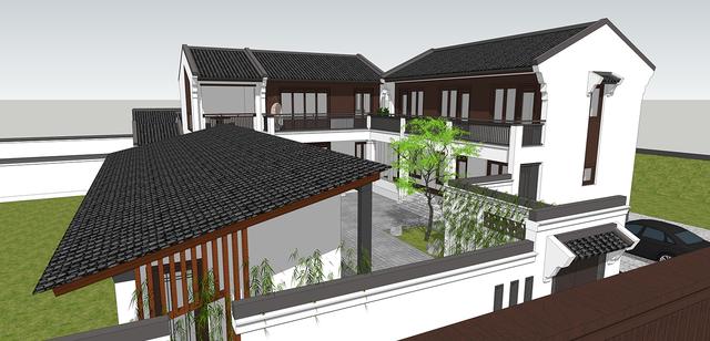 新中式民俗別墅設(shè)計(jì)圖，可用于民宿，也可商用。