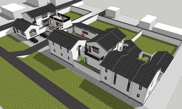 新中式民俗別墅設(shè)計(jì)圖，可用于民宿，也可商用。