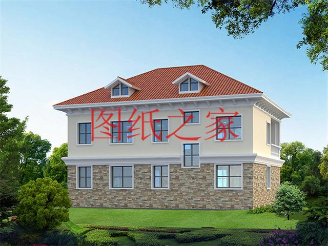 25萬(wàn)占地150平的二層別墅設(shè)計(jì)圖，簡(jiǎn)單大氣造價(jià)低。