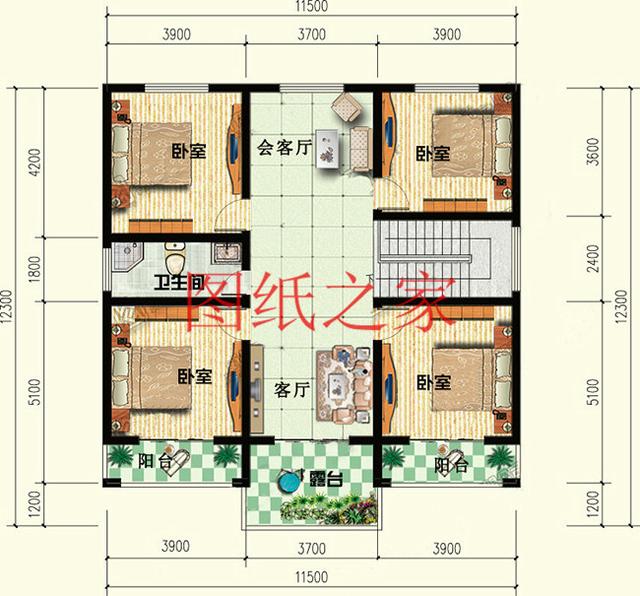 25萬(wàn)占地150平的二層別墅設(shè)計(jì)圖，簡(jiǎn)單大氣造價(jià)低。