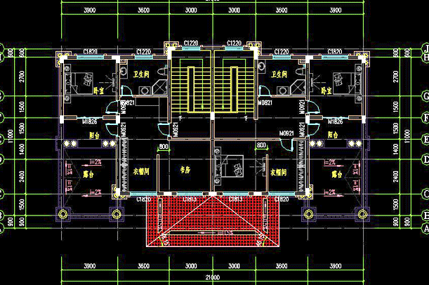 共用中堂雙拼兄弟三層別墅設(shè)計(jì)圖，簡(jiǎn)歐式風(fēng)格