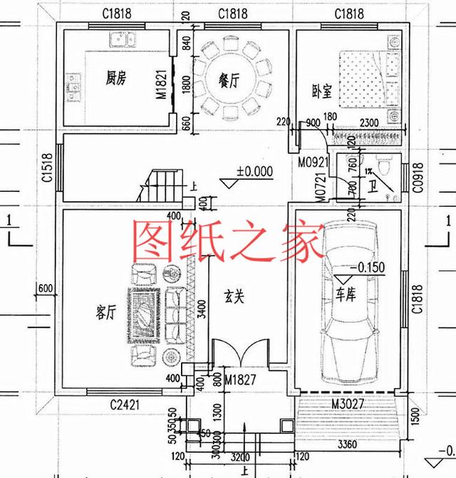 多臥室的三層別墅設(shè)計(jì)圖，適合大家族，五世同堂也住得下。